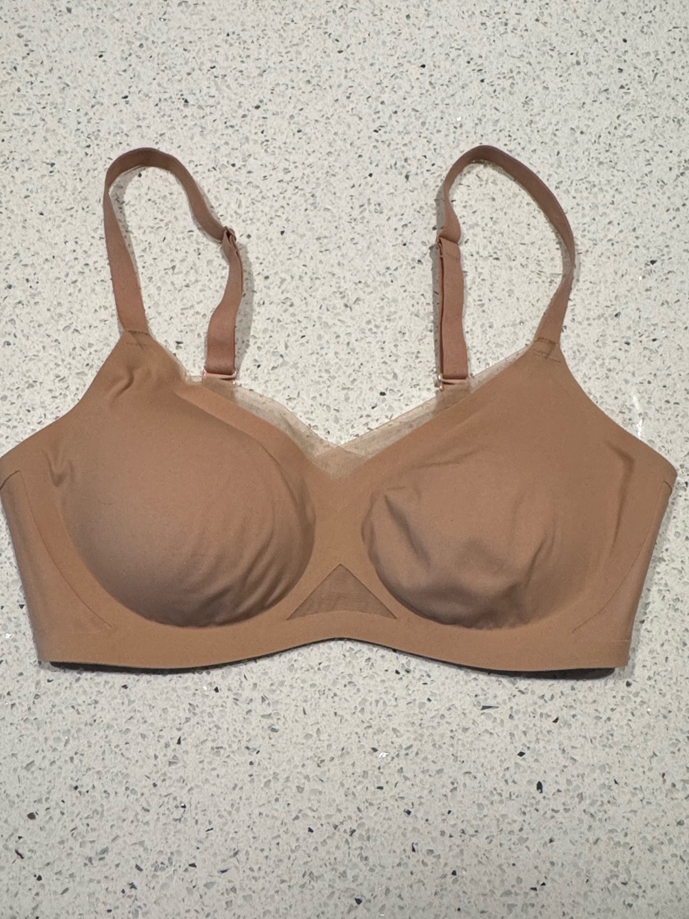 Honeylove Crossover Supportive Bra Sand Nude Sz Small 34 B/C
